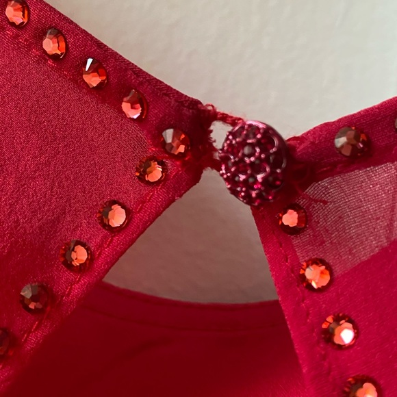 St. John Red Evening Gown - Picture 7 of 8